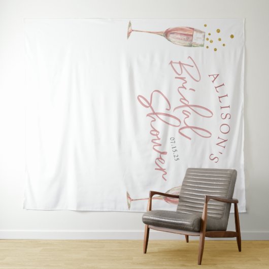 Eenvoudige moderne brunch en bruisende bruidsachte wandkleed (In Situ (horizontaal))