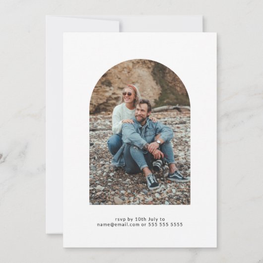 Eenvoudige moderne bubbels & drankjes koppel bruis kaart (Achterkant)