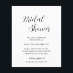 Eenvoudige Moderne Budget Bruidsfeest Uitnodiging<br><div class="desc">Hedendaagse zwarte en witte budget bruidsfeest uitnodigingen met een eenvoudige en minimalistische lay-out en de koptekst in een elegante kalligrafie.  Een modern ontwerp dat past bij elke stijl van bruidsfeest.</div>