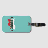 Eenvoudige Moderne Bulgarije kaart Letter Flag Sou Bagagelabel (Voorkant (horizontaal))