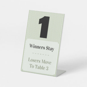 Eenvoudige moderne Bunco tafel één kaartenset Reclamebord Met Voetstuk