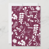 Eenvoudige Moderne Burgundy Trouwupdate Kaart (Achterkant)