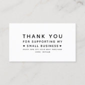 Eenvoudige moderne business dank u QR Code Socials Visitekaartje (Achterkant)