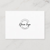 Eenvoudige moderne Business logo Custom Afsprakenkaartje (Achterkant)