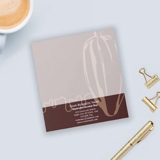 Eenvoudige Moderne Cacao Peul Chocolaterie Chocola Notitieblok