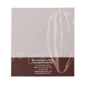 Eenvoudige moderne cacaopod Chocolatier Chocolade  Notitieblok (Voorkant)