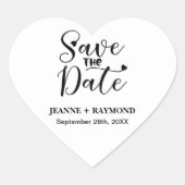 Eenvoudige Moderne Calligrafie Weddenschap sparen  Hart Sticker (Voorkant)
