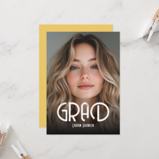 Eenvoudige Moderne Calligraphy Foto Afstudeer Uitn Kaart