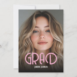 Eenvoudige Moderne Calligraphy Foto Afstudeer Uitn Kaart