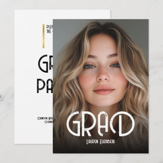 Eenvoudige Moderne Calligraphy Foto Afstudeeruitno Kaart