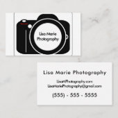 Eenvoudige moderne camera-fotografie visitekaartje (Voorkant / Achterkant)