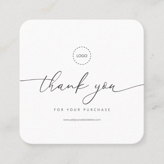 Eenvoudige, moderne campagne voor het koppelen van vierkante visitekaartje (Voorkant)