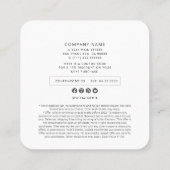 Eenvoudige, moderne campagne voor het koppelen van vierkante visitekaartje (Achterkant)