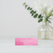 Eenvoudige Moderne Candy Roze Glitters Mini Visitekaartje (Staand voorkant)
