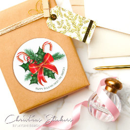 Eenvoudige moderne Cany Cane Kerst stickers