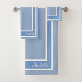 Eenvoudige moderne Cerulean Blue Bath Towel set Bad Handdoek