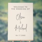 Eenvoudige moderne champagne bruiloft welkom acryl bord (Neutraal)