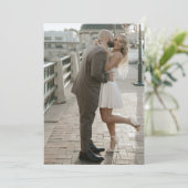 Eenvoudige Moderne Champagne Foto Onderlay Wedding Save The Date (Staand voorkant)