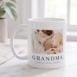Eenvoudige Moderne Chic Aangepaste Oma Foto Vakant Koffiemok