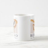 Eenvoudige Moderne Chic Custom Best Pap Foto Koffiemok (Center)