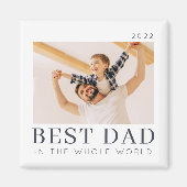 Eenvoudige Moderne Chic Custom Best Pap Foto Magneet (Voorkant)