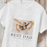 Eenvoudige Moderne Chic Custom Best Pap Foto T-shirt<br><div class="desc">Het ontwerp is samengesteld uit moderne chic typografie met sans serif en serif doopvont.</div>