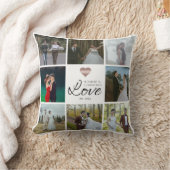 Eenvoudige Moderne Chic Foto Collage Raster Liefde Kussen (Deken)