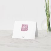 Eenvoudige Moderne Chic Roze Roos Bedankkaart (Achterkant)