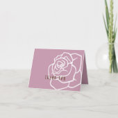 Eenvoudige Moderne Chic Roze Roos Bedankkaart (Voorkant)