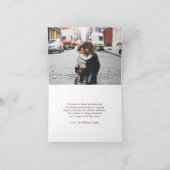 Eenvoudige Moderne Chic Vrolijke Kerst Bourgondië Feestdagen Kaart (Binnen)