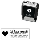 Eenvoudige Moderne Chic we hebben ons nieuwe adres Zelfinktende Stempel (In situ)