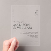 Eenvoudige moderne chique bruiloft acryl uitnodigingen (Insitu (Draagbaar))