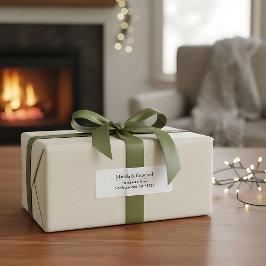 Eenvoudige moderne chique elegante minimale terugk etiket