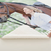 Eenvoudige moderne chique gepersonaliseerde huisdi sherpa deken (3/4)