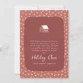 Eenvoudige moderne chique onroerend goed bedrijf feestdagenkaart (Voorkant)