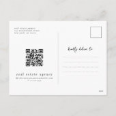 Eenvoudige moderne chique onroerend goed bedrijf feestdagenkaart (Achterkant)