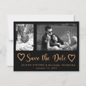 Eenvoudige moderne chique script bruiloft foto ops magnetische uitnodiging (Voorkant)