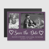 Eenvoudige moderne chique script bruiloft foto ops magnetische uitnodiging (Voorkant / Achterkant)