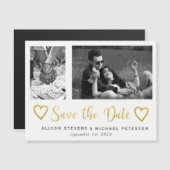 Eenvoudige moderne chique script bruiloft foto ops magnetische uitnodiging (Voorkant / Achterkant)