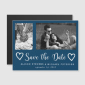 Eenvoudige moderne chique script bruiloft foto ops magnetische uitnodiging (Voorkant / Achterkant)