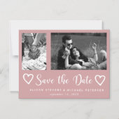 Eenvoudige moderne chique script bruiloft foto ops magnetische uitnodiging (Voorkant)