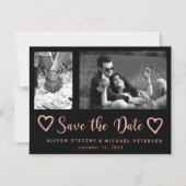 Eenvoudige moderne chique script bruiloft foto ops magnetische uitnodiging (Voorkant)