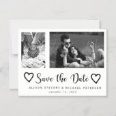 Eenvoudige moderne chique script bruiloft foto ops magnetische uitnodiging (Voorkant)