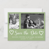 Eenvoudige moderne chique script bruiloft foto ops magnetische uitnodiging (Voorkant)