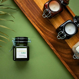 Eenvoudige Moderne Citroen & Munt Kaars Vierkante Sticker