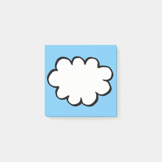 Eenvoudige moderne Cloud Think Bubble Post-it® Notes (Voorkant)