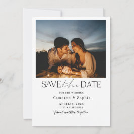 Eenvoudige moderne collage Minimaal Foto uniek Save The Date