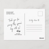 Eenvoudige moderne communie voor hem Foto Dank u Briefkaart (Achterkant)