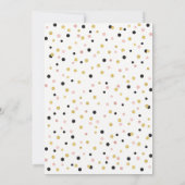 Eenvoudige Moderne Confetti Bruiloft Bruidsfeest U Kaart (Achterkant)