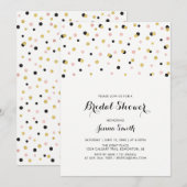 Eenvoudige Moderne Confetti Bruiloft Bruidsfeest U Kaart (Voorkant / Achterkant)
